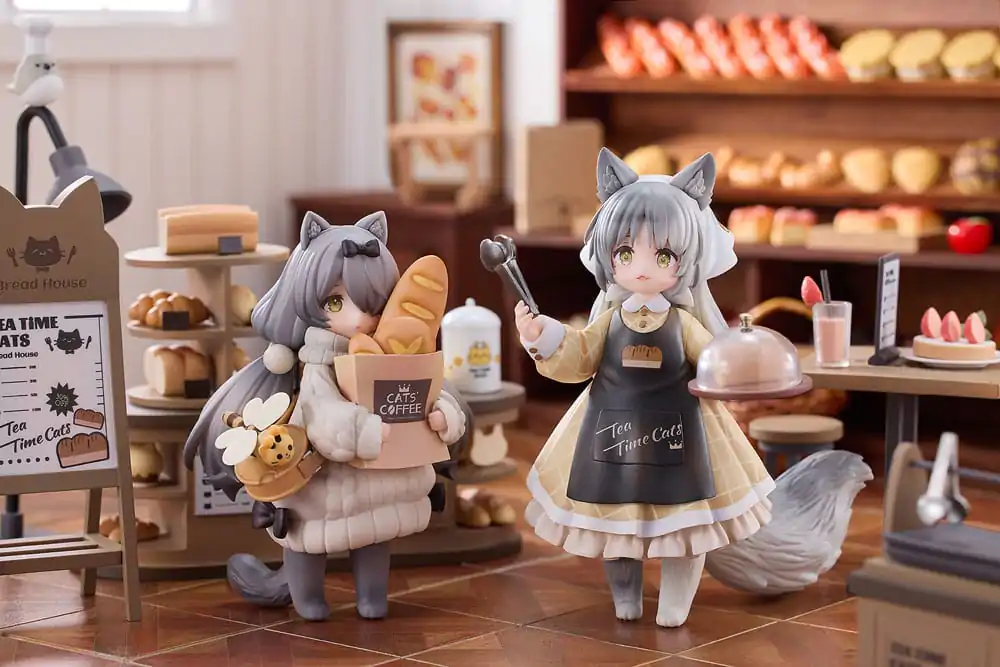 Decorated Life Collection Tea Time Cats - Cat Town Bakery Staff &amp; Customer Set PVC szobor figura 12 cm termékfotó