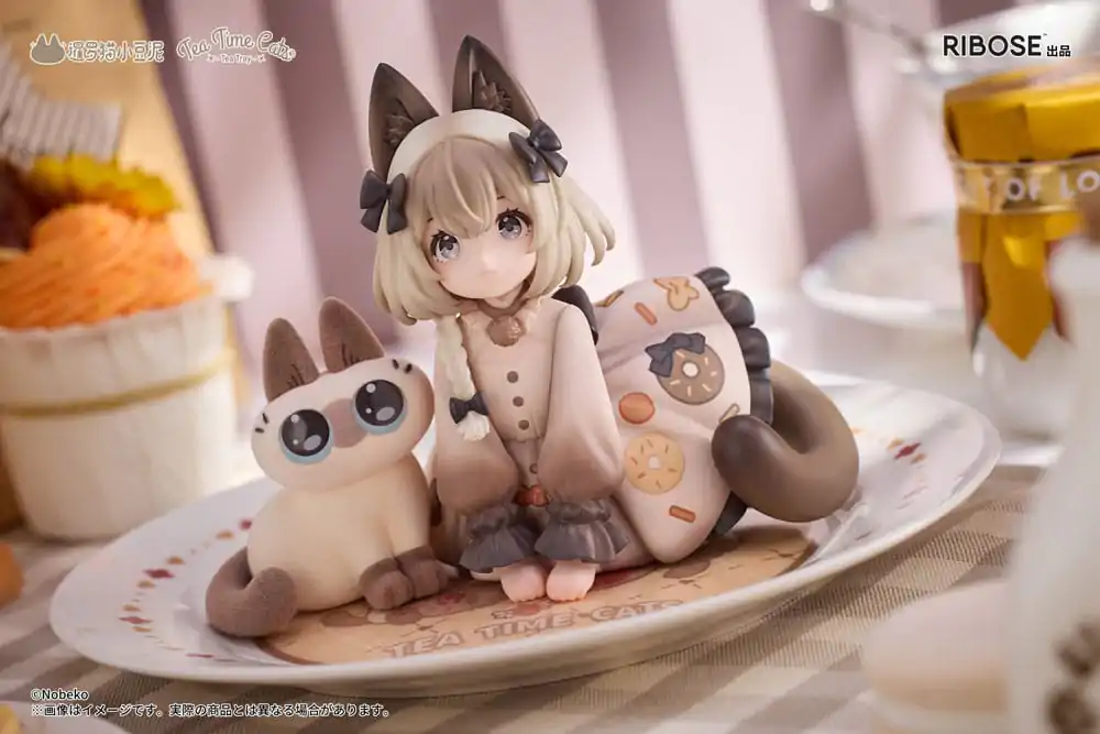 Decorated Life Collection Tea Time Cats x Siamese Cat Azuki-san Friendship Collaboration Exclusive Set PVC szobor figura 18 cm termékfotó