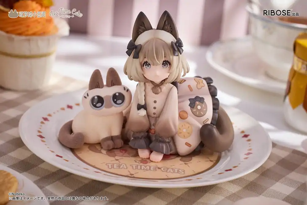 Decorated Life Collection Tea Time Cats x Siamese Cat Azuki-san Friendship Collaboration Exclusive Set PVC szobor figura 18 cm termékfotó