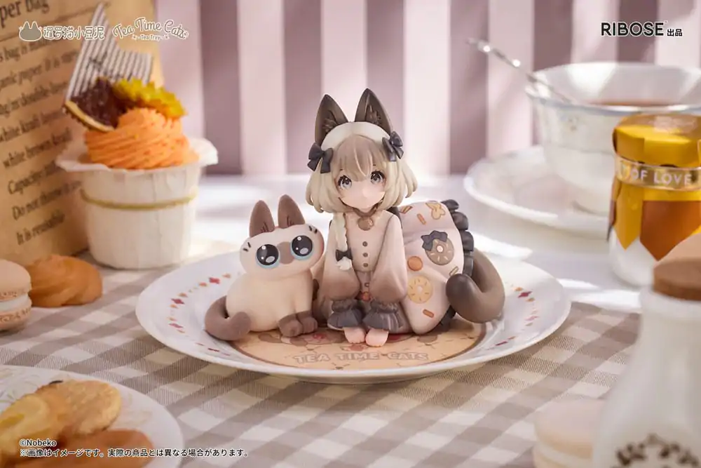 Decorated Life Collection Tea Time Cats x Siamese Cat Azuki-san Friendship Collaboration Exclusive Set PVC szobor figura 18 cm termékfotó