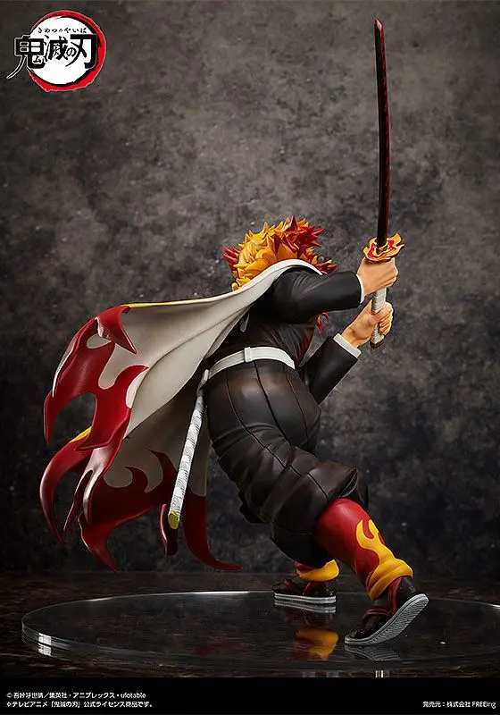 Demon Slayer: Kimetsu no Yaiba 1/4 Kyojuro Rengoku szobor figura 42 cm termékfotó