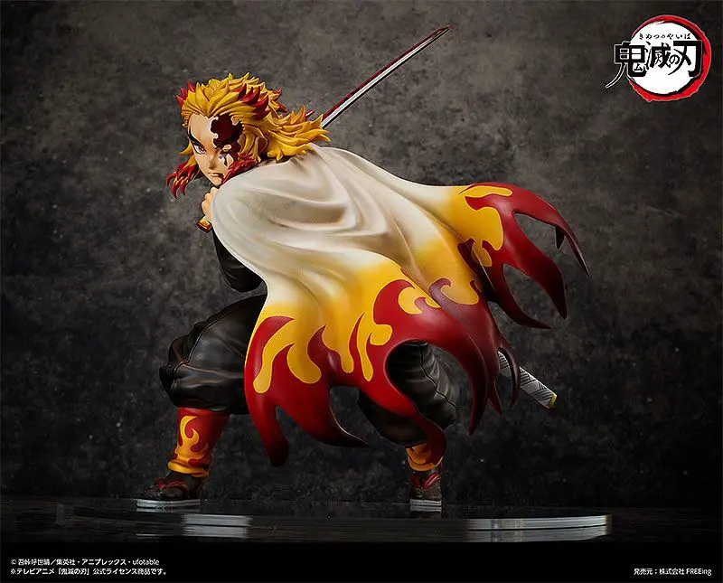 Demon Slayer: Kimetsu no Yaiba 1/4 Kyojuro Rengoku szobor figura 42 cm termékfotó