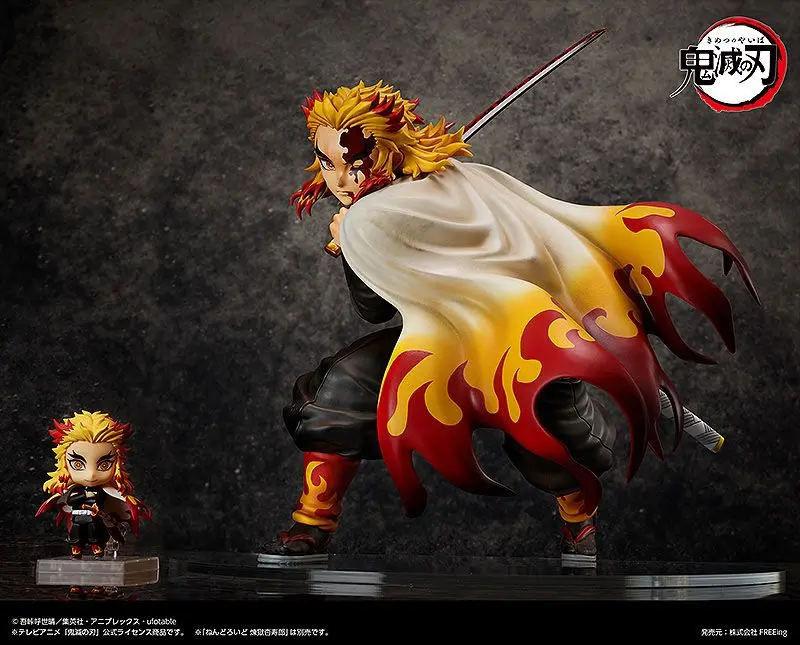 Demon Slayer: Kimetsu no Yaiba 1/4 Kyojuro Rengoku szobor figura 42 cm termékfotó