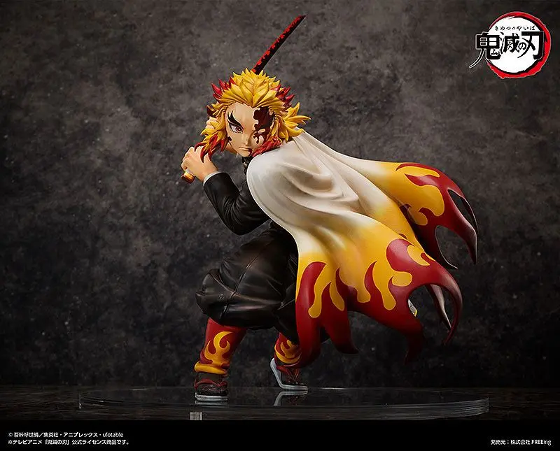 Demon Slayer: Kimetsu no Yaiba 1/4 Kyojuro Rengoku szobor figura 42 cm termékfotó