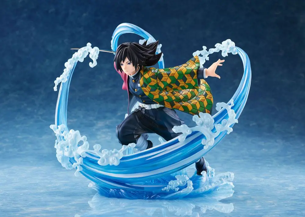 Demon Slayer: Kimetsu no Yaiba 1/8 Giyu Tomioka szobor figura 22 cm termékfotó