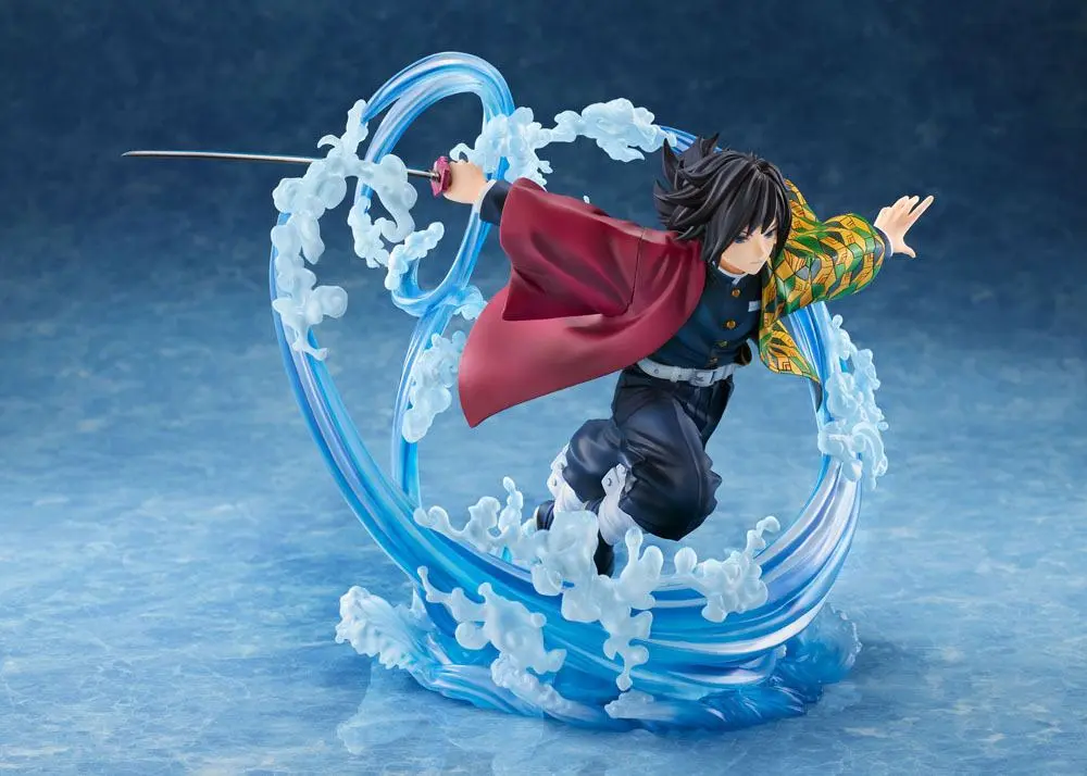 Demon Slayer: Kimetsu no Yaiba 1/8 Giyu Tomioka szobor figura 22 cm termékfotó