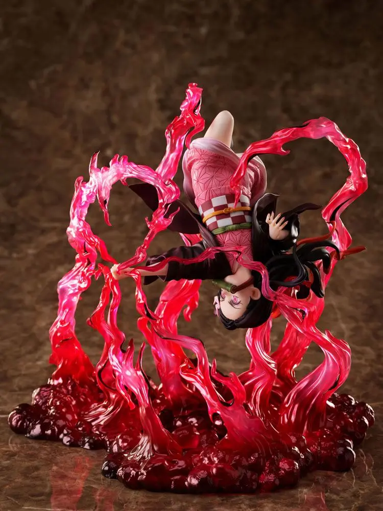 Demon Slayer: Kimetsu no Yaiba 1/8 Nezuko Kamado Exploding Blood szobor figura 20 cm termékfotó