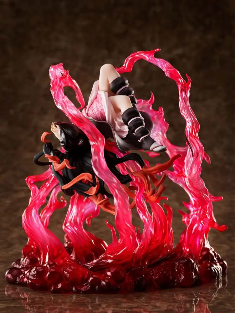 Demon Slayer: Kimetsu no Yaiba 1/8 Nezuko Kamado Exploding Blood szobor figura 20 cm termékfotó
