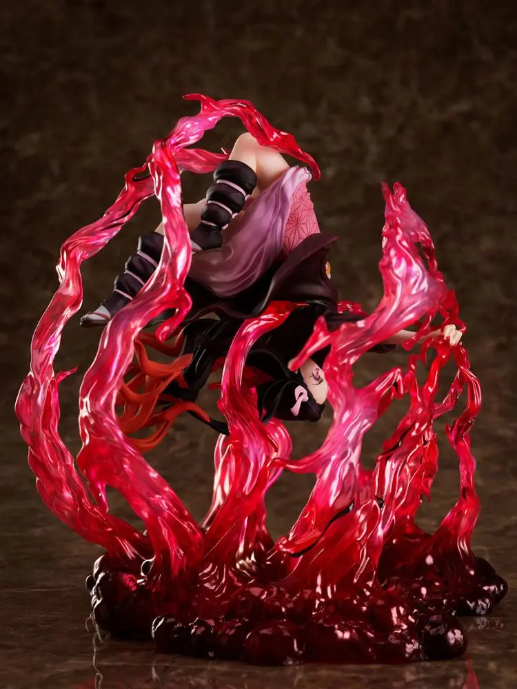 Demon Slayer: Kimetsu no Yaiba 1/8 Nezuko Kamado Exploding Blood szobor figura 20 cm termékfotó