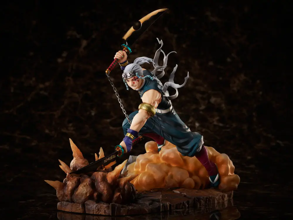 Demon Slayer: Kimetsu no Yaiba 1/8 Tengen Uzui szobor figura 28 cm termékfotó