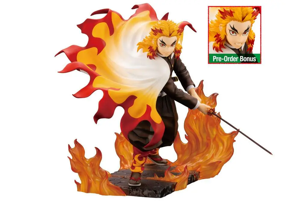 Demon Slayer: Kimetsu no Yaiba ARTFXJ1/8 Kyojuro Rengoku Bonus Edition szobor figura 22 cm termékfotó
