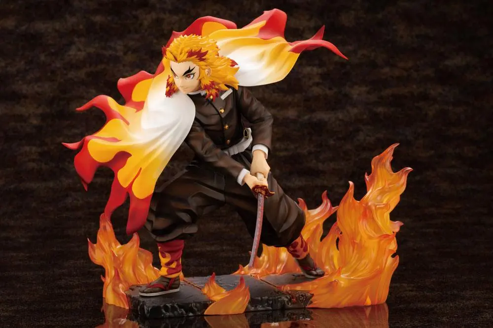 Demon Slayer: Kimetsu no Yaiba ARTFXJ1/8 Kyojuro Rengoku Bonus Edition szobor figura 22 cm termékfotó