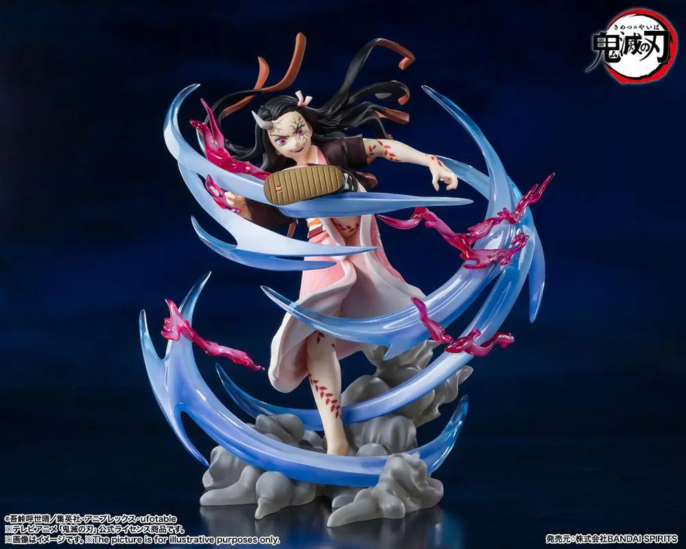 Demon Slayer: Kimetsu no Yaiba FiguartsZERO Nezuko Kamado Demon Form Advancing Ver. PVC szobor figura 20 cm termékfotó