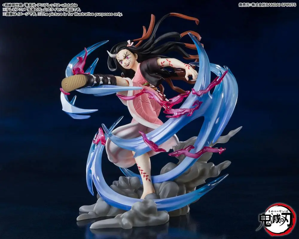 Demon Slayer: Kimetsu no Yaiba FiguartsZERO Nezuko Kamado Demon Form Advancing Ver. PVC szobor figura 20 cm termékfotó