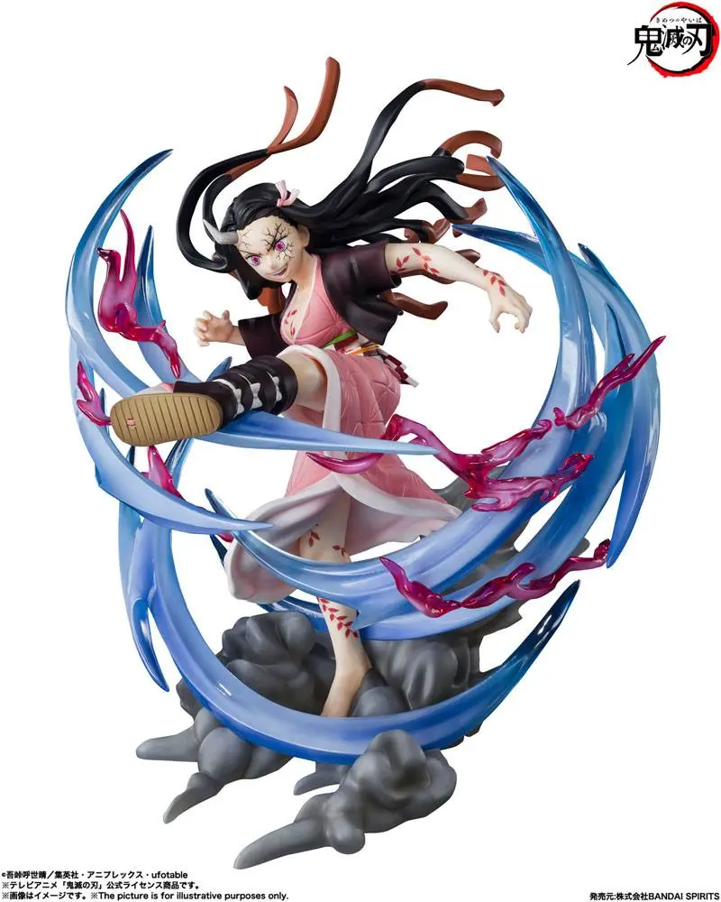 Demon Slayer: Kimetsu no Yaiba FiguartsZERO Nezuko Kamado Demon Form Advancing Ver. PVC szobor figura 20 cm termékfotó