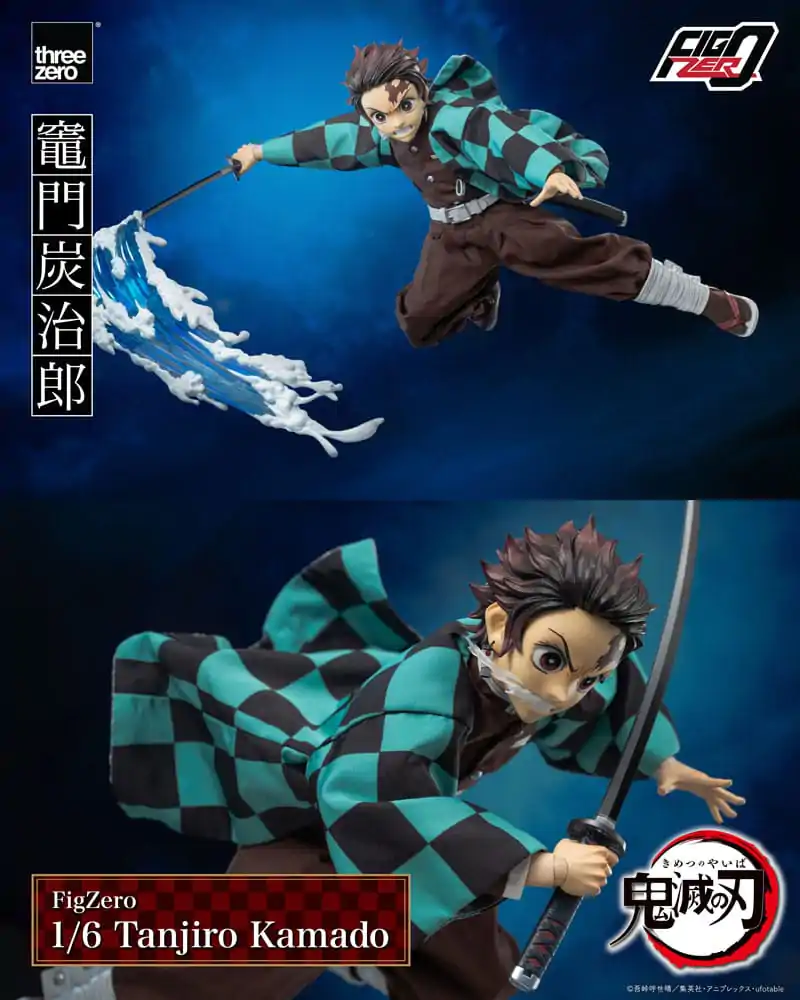 Demon Slayer Kimetsu no Yaiba FigZero 1/6 Tanjiro Kamado akciófigura 27 cm termékfotó