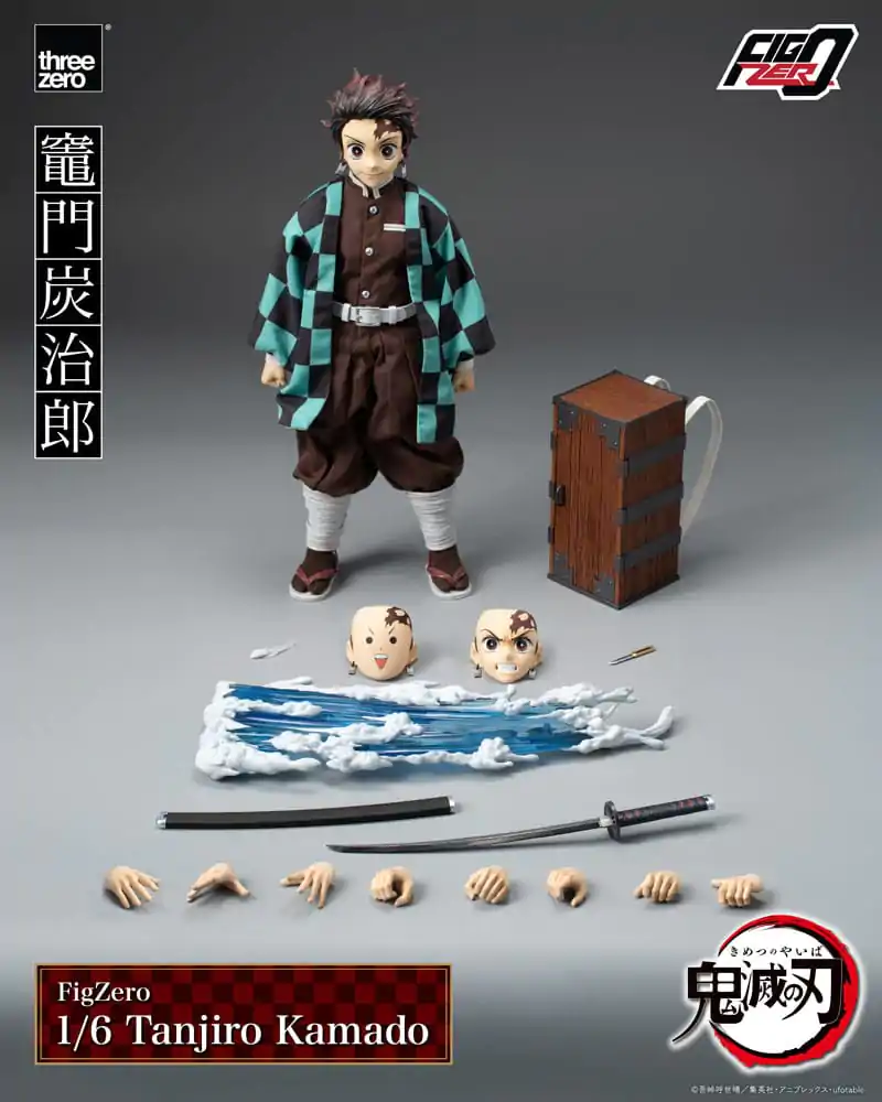 Demon Slayer Kimetsu no Yaiba FigZero 1/6 Tanjiro Kamado akciófigura 27 cm termékfotó