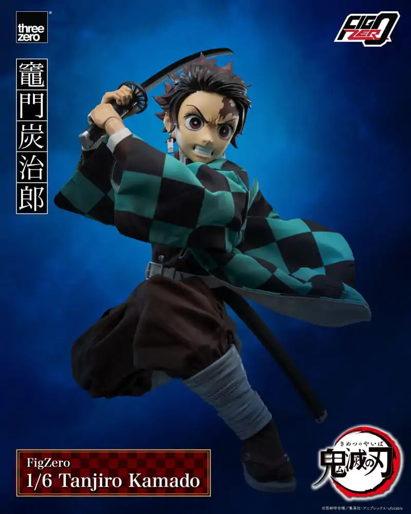 Demon Slayer Kimetsu no Yaiba FigZero 1/6 Tanjiro Kamado akciófigura 27 cm termékfotó