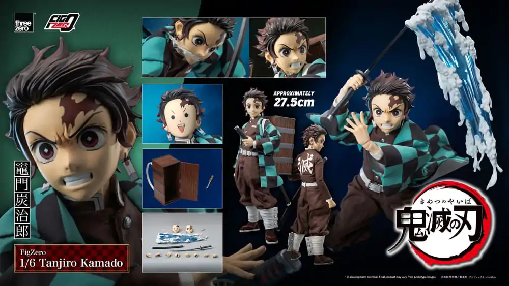 Demon Slayer Kimetsu no Yaiba FigZero 1/6 Tanjiro Kamado akciófigura 27 cm termékfotó