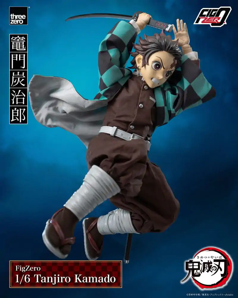 Demon Slayer Kimetsu no Yaiba FigZero 1/6 Tanjiro Kamado akciófigura 27 cm termékfotó