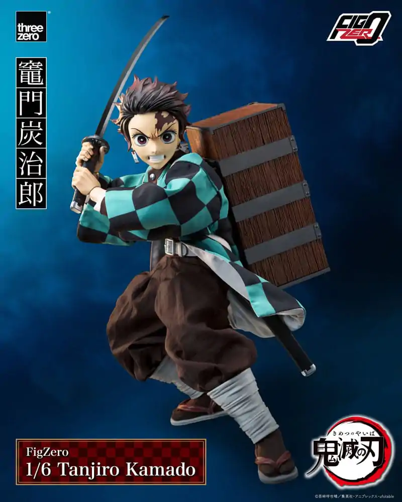 Demon Slayer Kimetsu no Yaiba FigZero 1/6 Tanjiro Kamado akciófigura 27 cm termékfotó