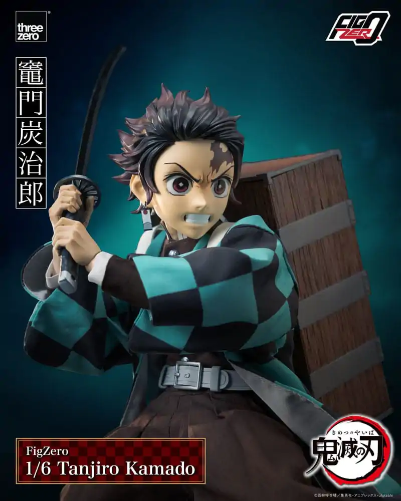 Demon Slayer Kimetsu no Yaiba FigZero 1/6 Tanjiro Kamado akciófigura 27 cm termékfotó