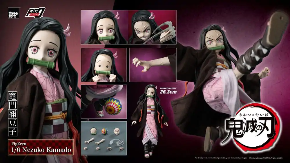 Demon Slayer: Kimetsu no Yaiba FigZero akciófigura 1/6 Nezuko Kamado 26 cm termékfotó