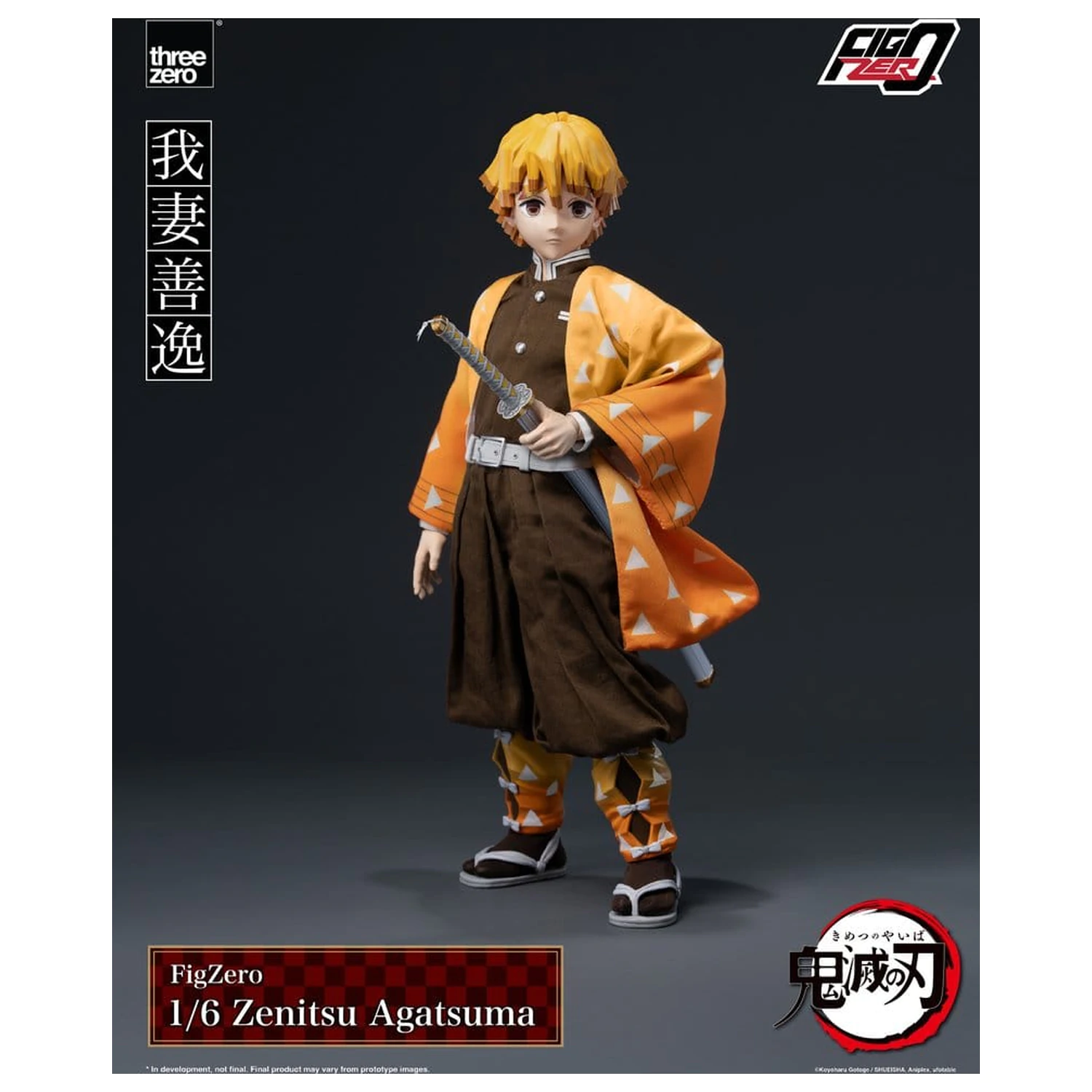 Demon Slayer: Kimetsu no Yaiba FigZero akciófigura 1/6 Zenitsu Agatsuma 28 cm termékfotó