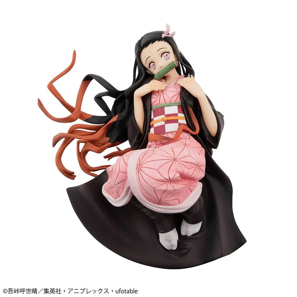 Demon Slayer Kimetsu no Yaiba G.E.M. Nezuko Ver. 2 Palm Size Edition Deluxe PVC szobor figura 12 cm termékfotó