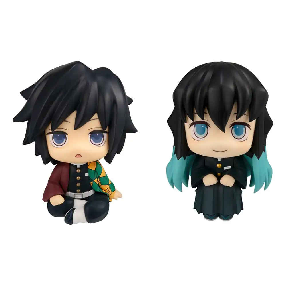 Demon Slayer: Kimetsu no Yaiba Look Up Giyu Tomioka Stupefied face Ver. &amp; Muichiro Tokito Smile face Ver. PVC szobor figurák 11 cm (with gift) termékfotó