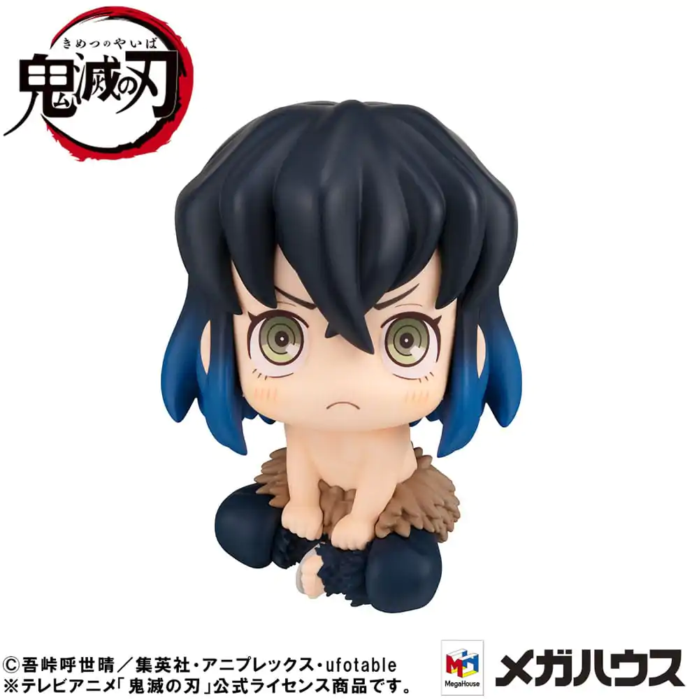 Demon Slayer: Kimetsu no Yaiba Look Up Inosuke Hashibira Bossy Ver. PVC szobor figura 11 cm termékfotó