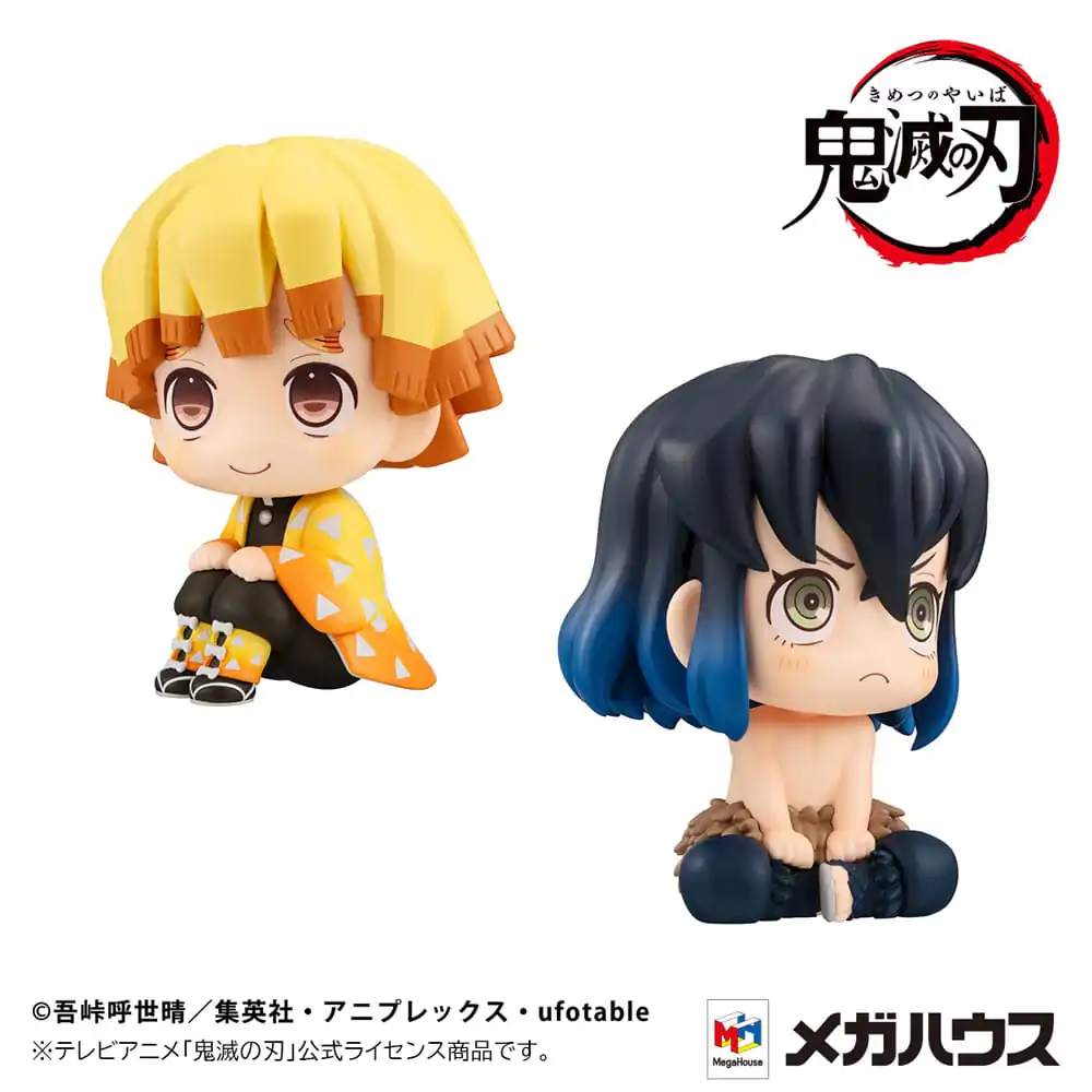 Demon Slayer: Kimetsu no Yaiba Look Up Zenitsu Agatsuma Smile Ver. & Inosuke Hashibira Bossy Ver. PVC szobor figura 11 cm (with gift) termékfotó