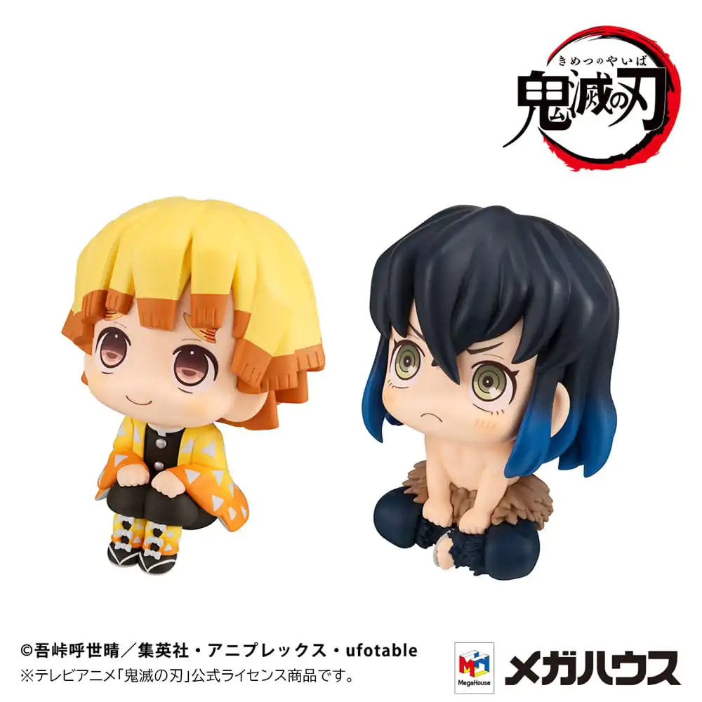 Demon Slayer: Kimetsu no Yaiba Look Up Zenitsu Agatsuma Smile Ver. & Inosuke Hashibira Bossy Ver. PVC szobor figura 11 cm (with gift) termékfotó