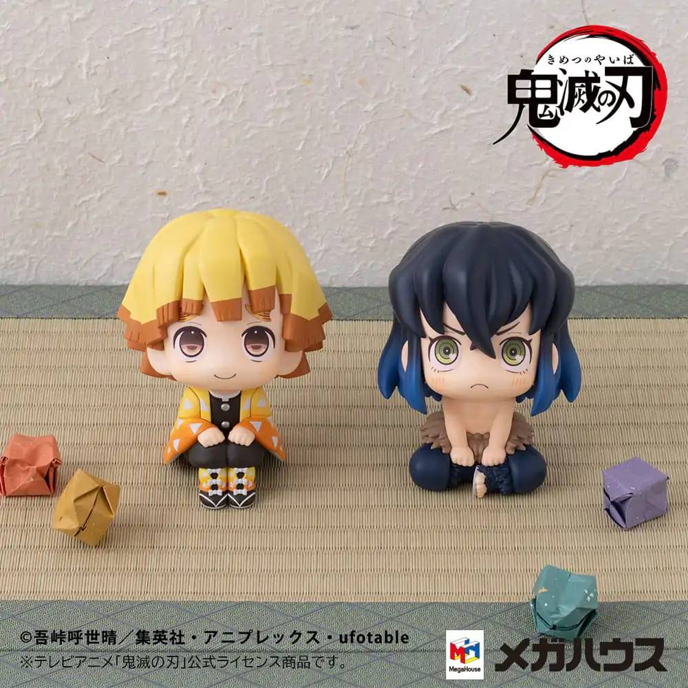 Demon Slayer: Kimetsu no Yaiba Look Up Zenitsu Agatsuma Smile Ver. & Inosuke Hashibira Bossy Ver. PVC szobor figura 11 cm (with gift) termékfotó