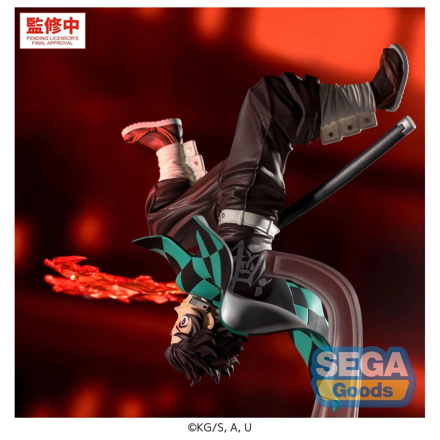 Demon Slayer: Kimetsu no Yaiba Luminasta Tanjiro Kamado Hinokami Kagura Setting Sun Transformation PVC figura 15 cm termékfotó