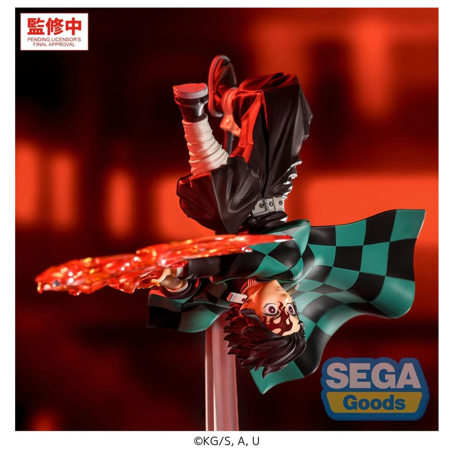 Demon Slayer: Kimetsu no Yaiba Luminasta Tanjiro Kamado Hinokami Kagura Setting Sun Transformation PVC figura 15 cm termékfotó