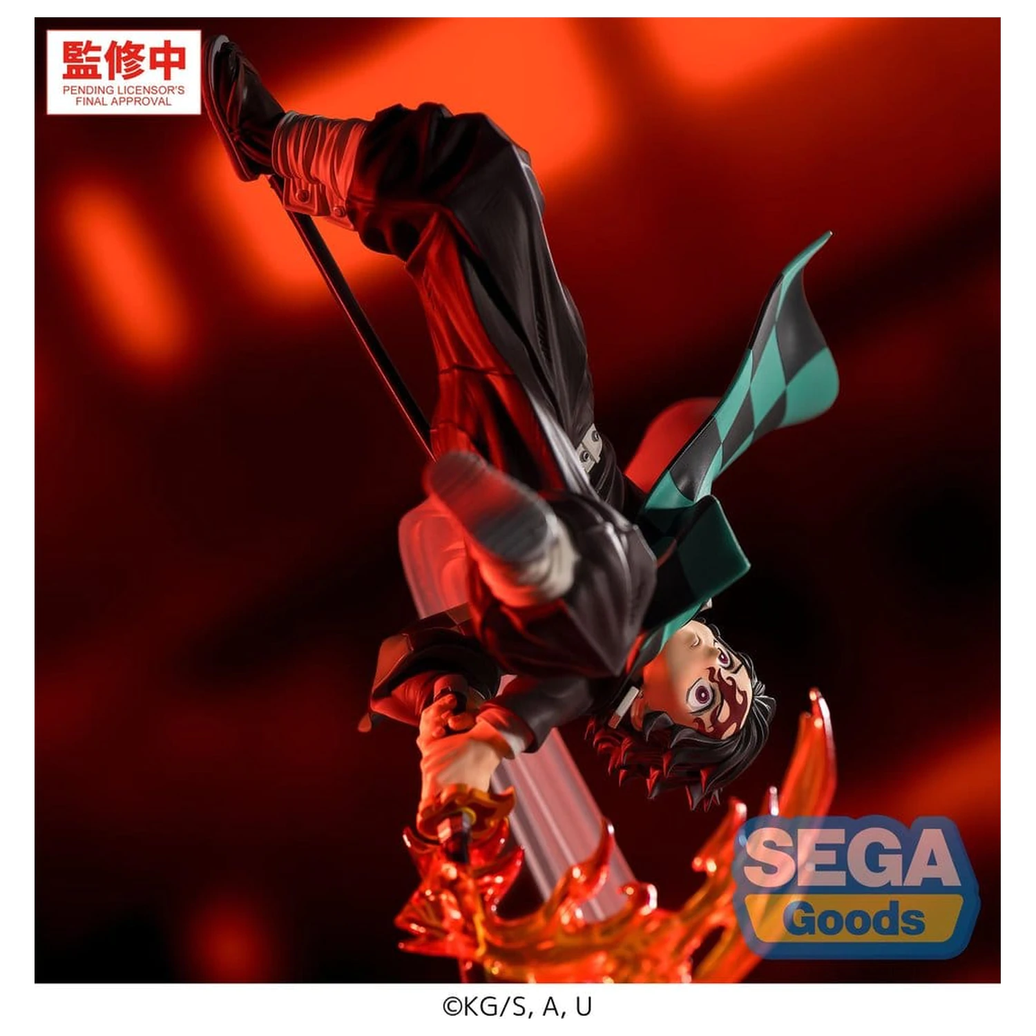 Demon Slayer: Kimetsu no Yaiba Luminasta Tanjiro Kamado Hinokami Kagura Setting Sun Transformation PVC figura 15 cm termékfotó