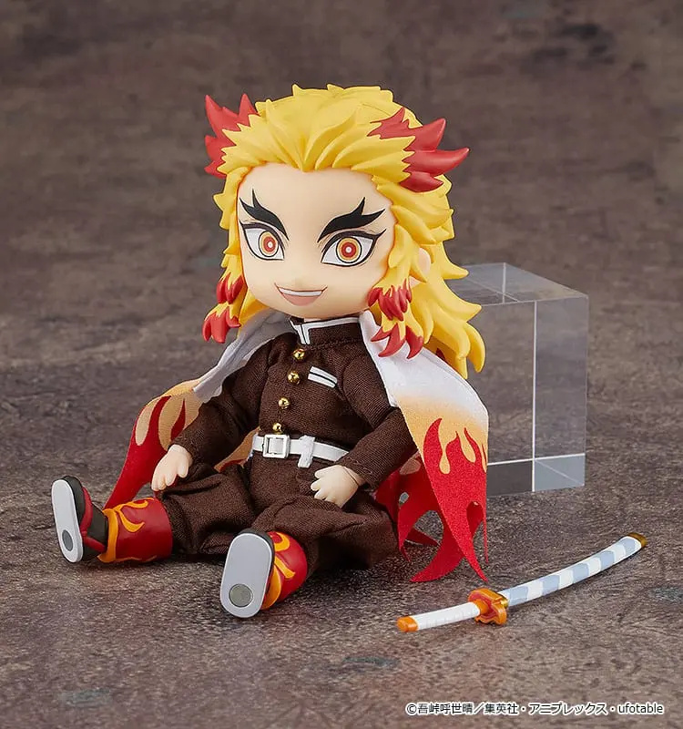 Demon Slayer: Kimetsu no Yaiba Nendoroid Doll figura Kyojuro Rengoku 10 cm termékfotó