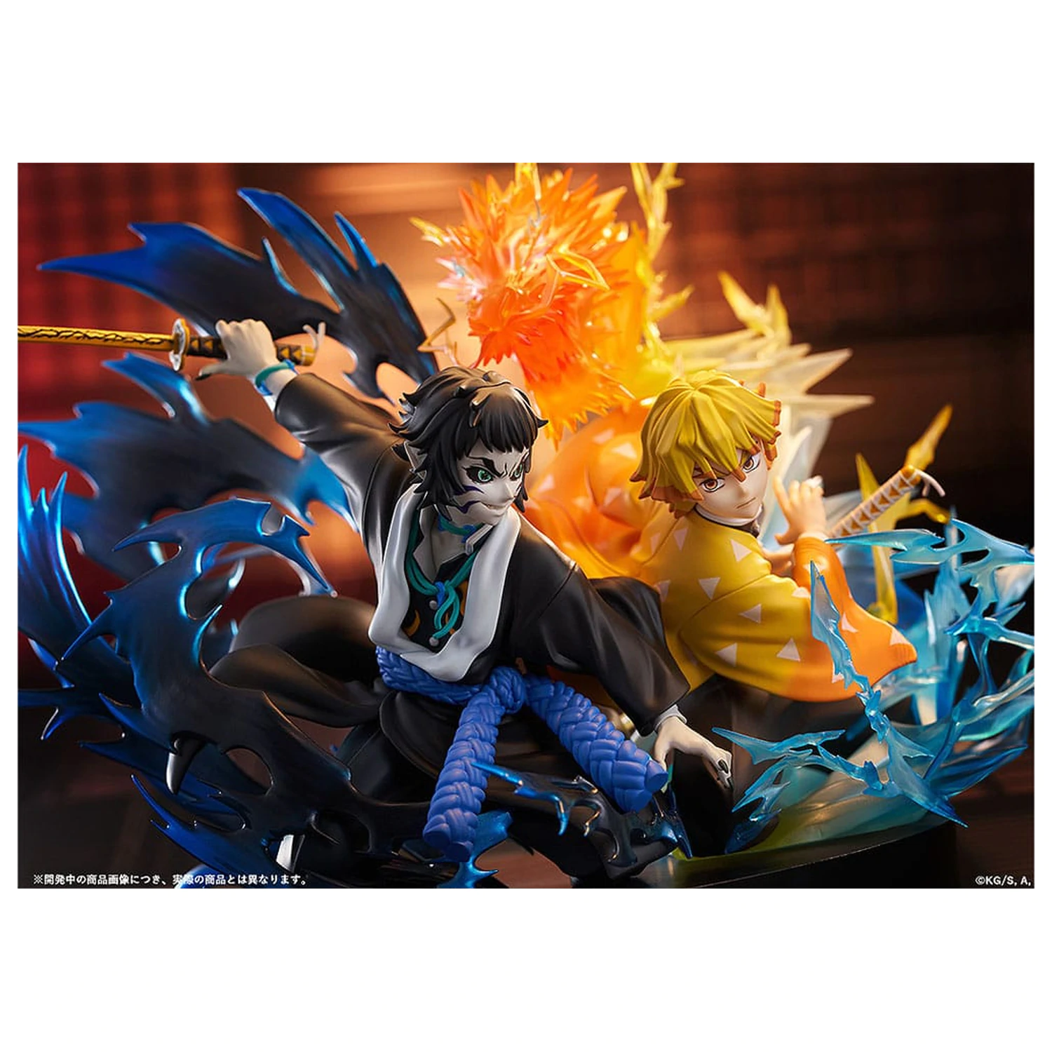Demon Slayer: Kimetsu no Yaiba PVC szobor figura Zenitsu Agatsuma & Kaigaku 15 cm  termékfotó