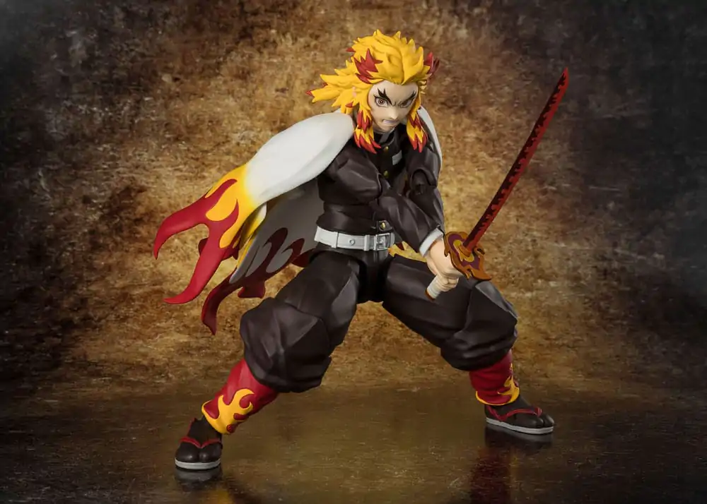 Demon Slayer: Kimetsu no Yaiba S.H.Figuarts akciófigura Kyojuro Rengoku 15 cm termékfotó