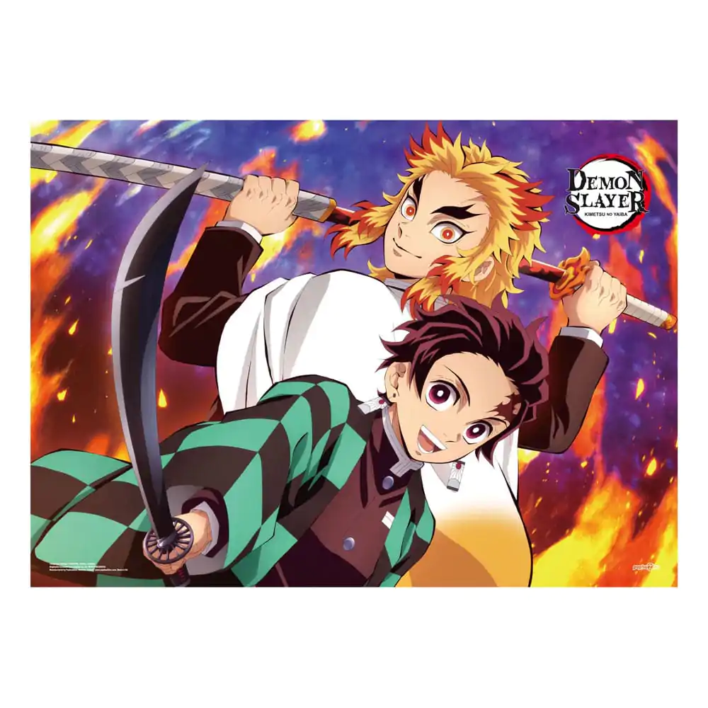 Demon Slayer: Kimetsu no Yaiba Tanjiro And Kyojuro Rengoku Szövet poszter 84 x 118 cm termékfotó