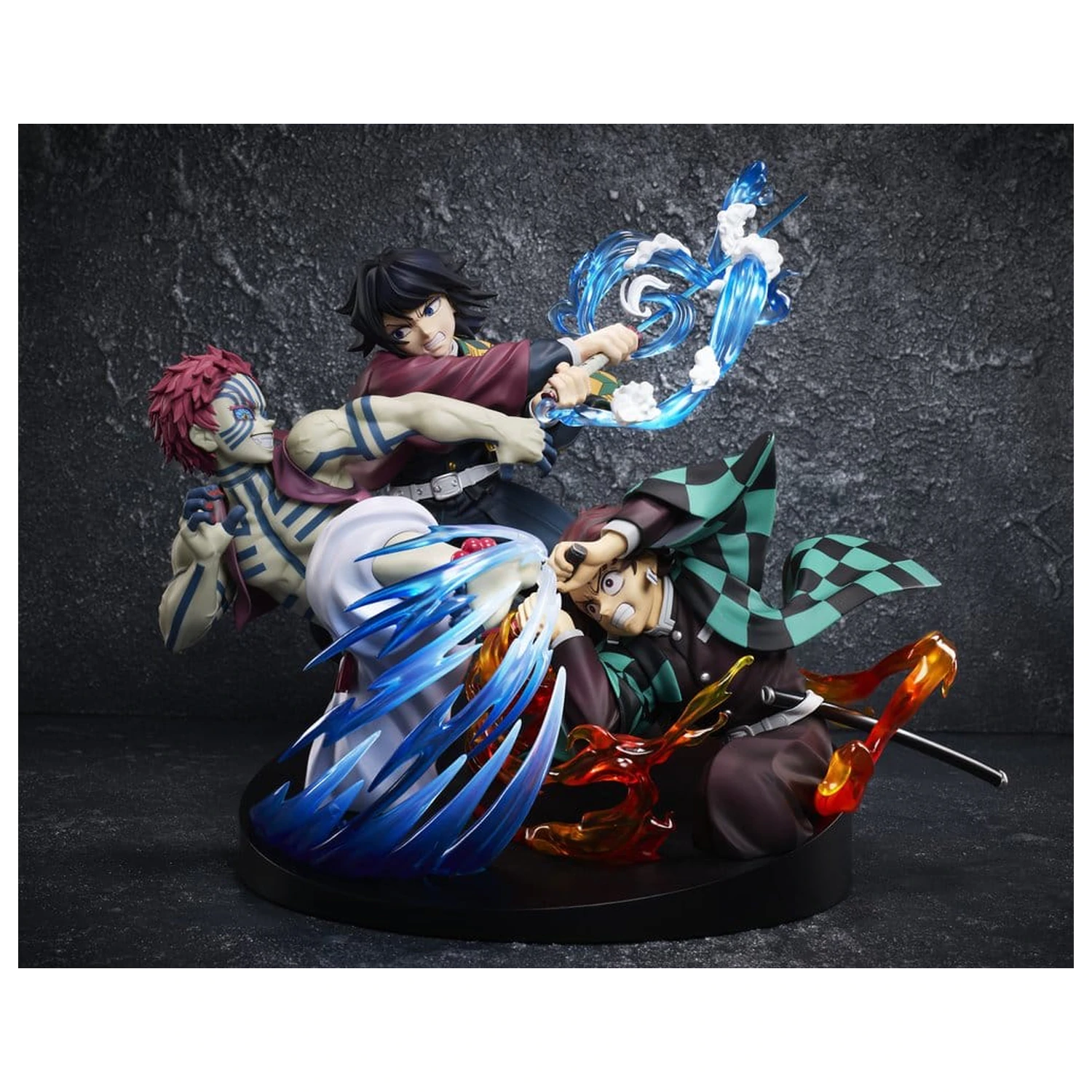 Demon Slayer: Kimetsu no Yaiba Tanjiro Kamado & Giyu Tomioka & Akaza PVC figura 13 cm termékfotó
