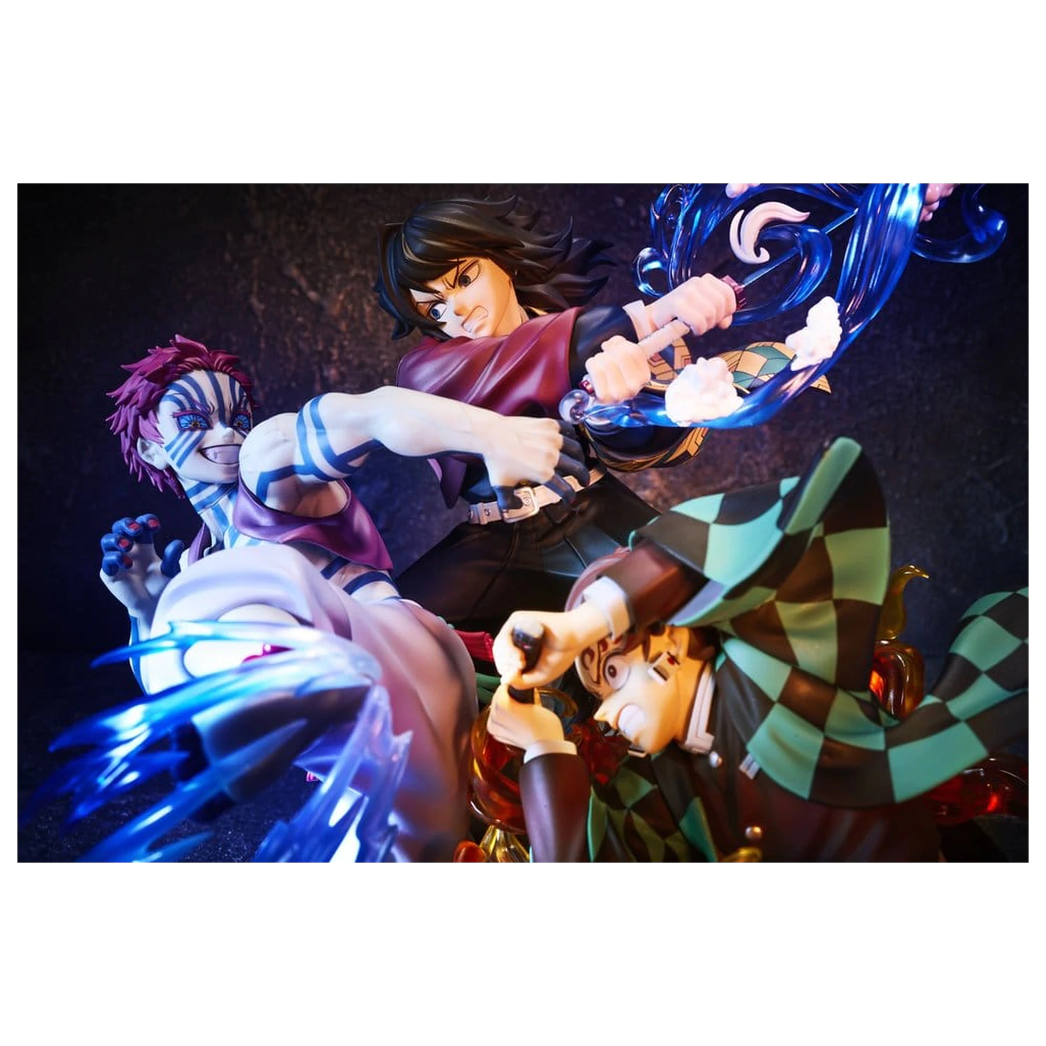 Demon Slayer: Kimetsu no Yaiba Tanjiro Kamado & Giyu Tomioka & Akaza PVC figura 13 cm termékfotó