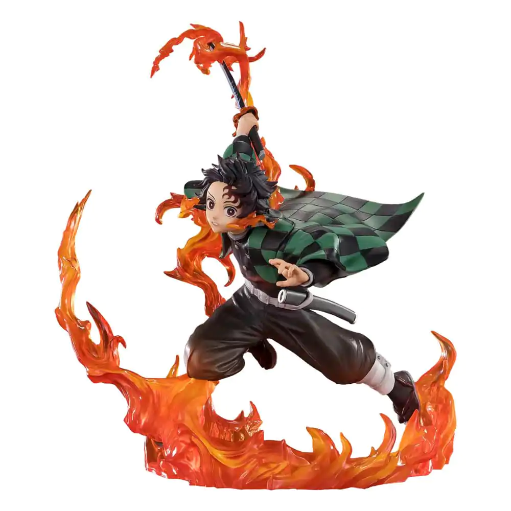 Demon Slayer Kimetsu no Yaiba Tanjiro Kamado Kyojuro Rengokus Sword Guard figura 19,5cm termékfotó