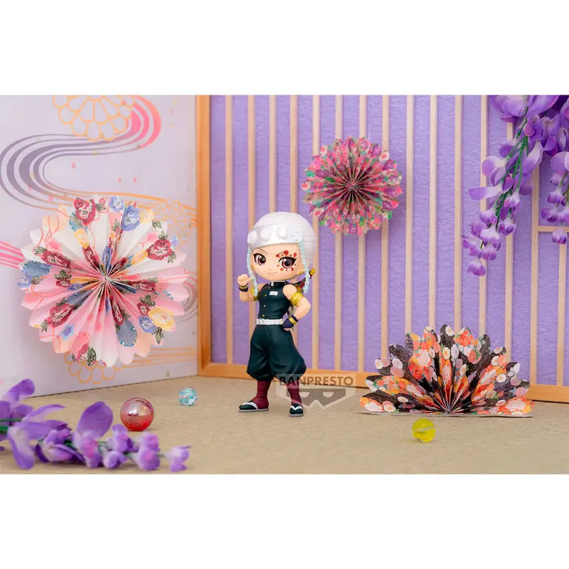 Demon Slayer Kimetsu no Yaiba Tengen Uzui Q Posket figura 14cm termékfotó