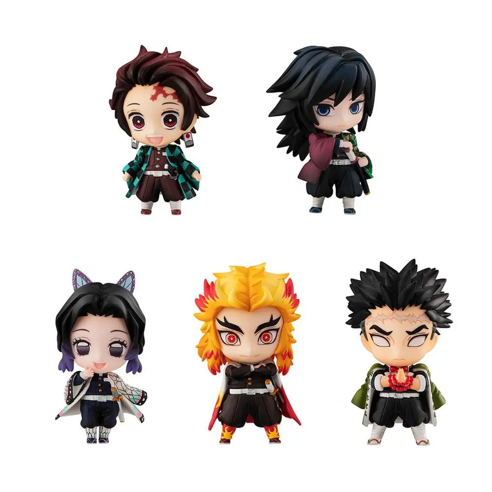 Demon Slayer: Kimetsu no Yaiba Trading Sailor Tanjiro &amp; The Hashira Mascot figura csomag csomag A &amp; B 5 termékfotó