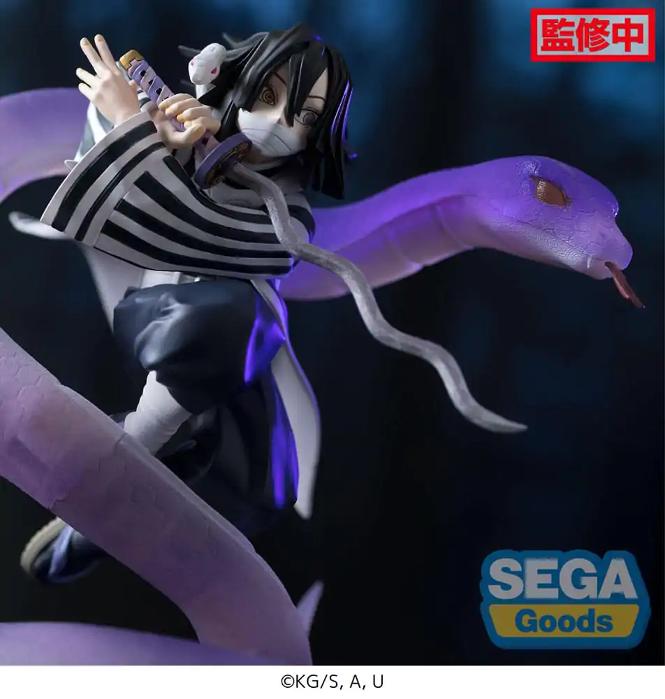 Demon Slayer: Kimetsu no Yaiba Xross Link Anime Obanai Iguro Hashira Training Arc PVC szobor figura 14 cm termékfotó