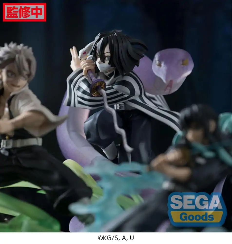 Demon Slayer: Kimetsu no Yaiba Xross Link Anime Obanai Iguro Hashira Training Arc PVC szobor figura 14 cm termékfotó