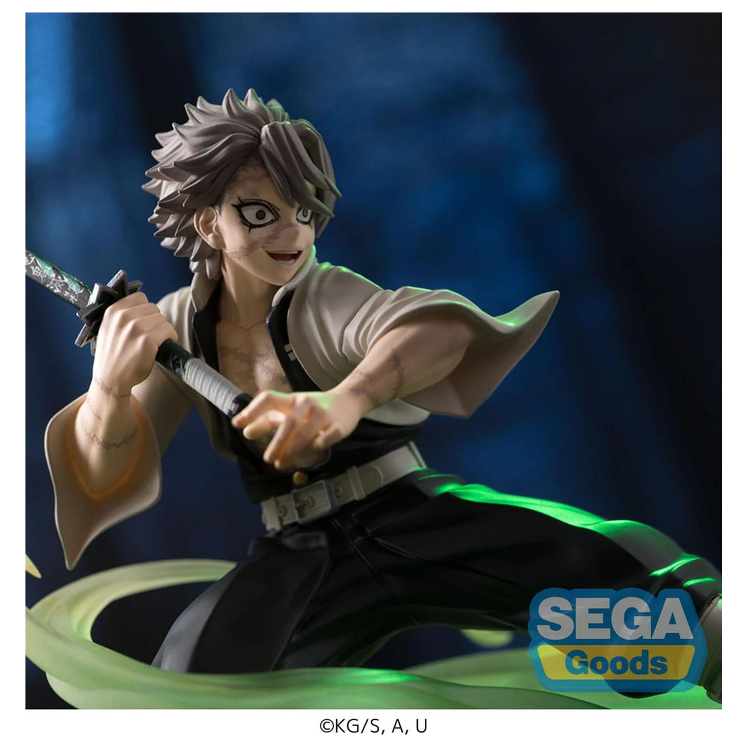 Demon Slayer: Kimetsu no Yaiba Xross Link Anime Sanemi Shinazugawa Hashira Training Arc PVC szobor figura 12 cm termékfotó