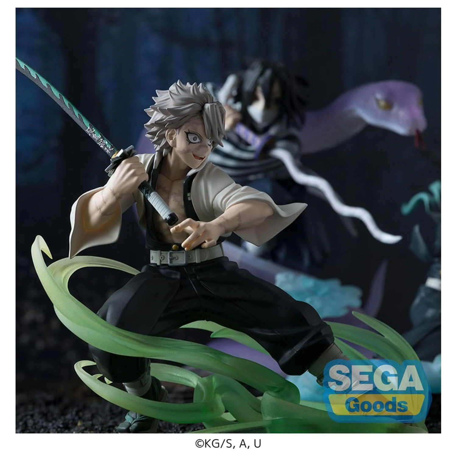 Demon Slayer: Kimetsu no Yaiba Xross Link Anime Sanemi Shinazugawa Hashira Training Arc PVC szobor figura 12 cm termékfotó